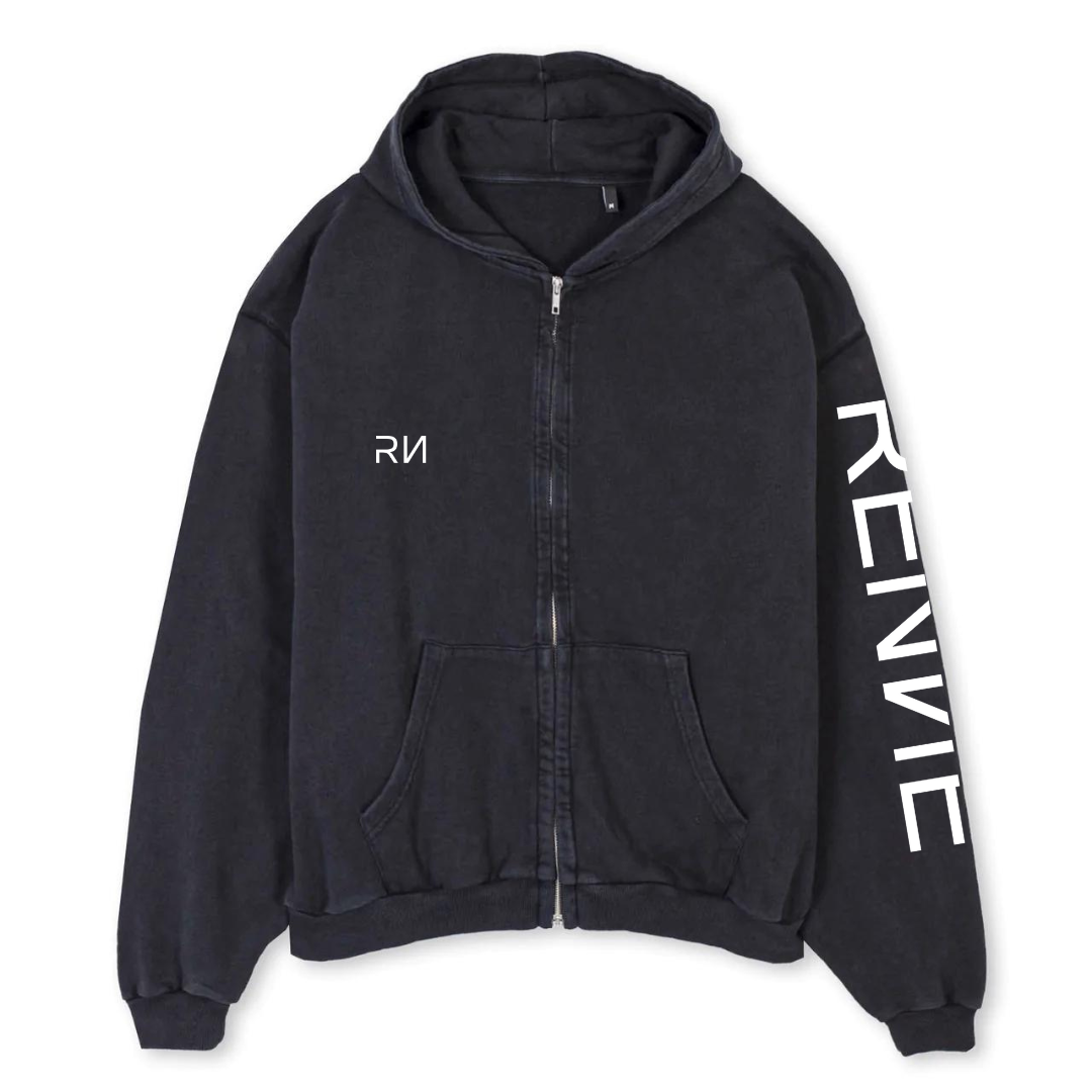 Zip Hoodie Vintage Black