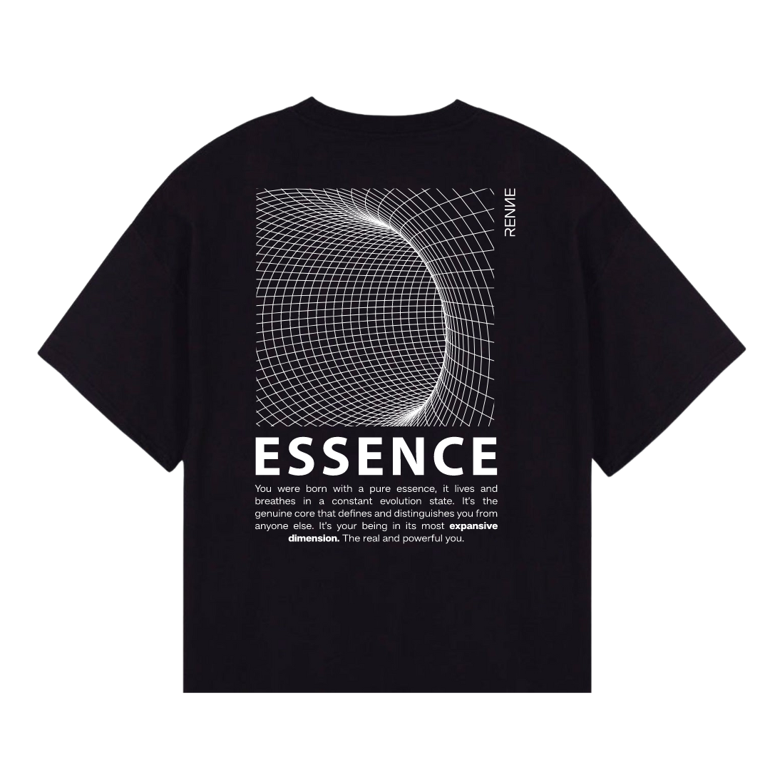 Camiseta ESSENCE Negro - Boxy Tee