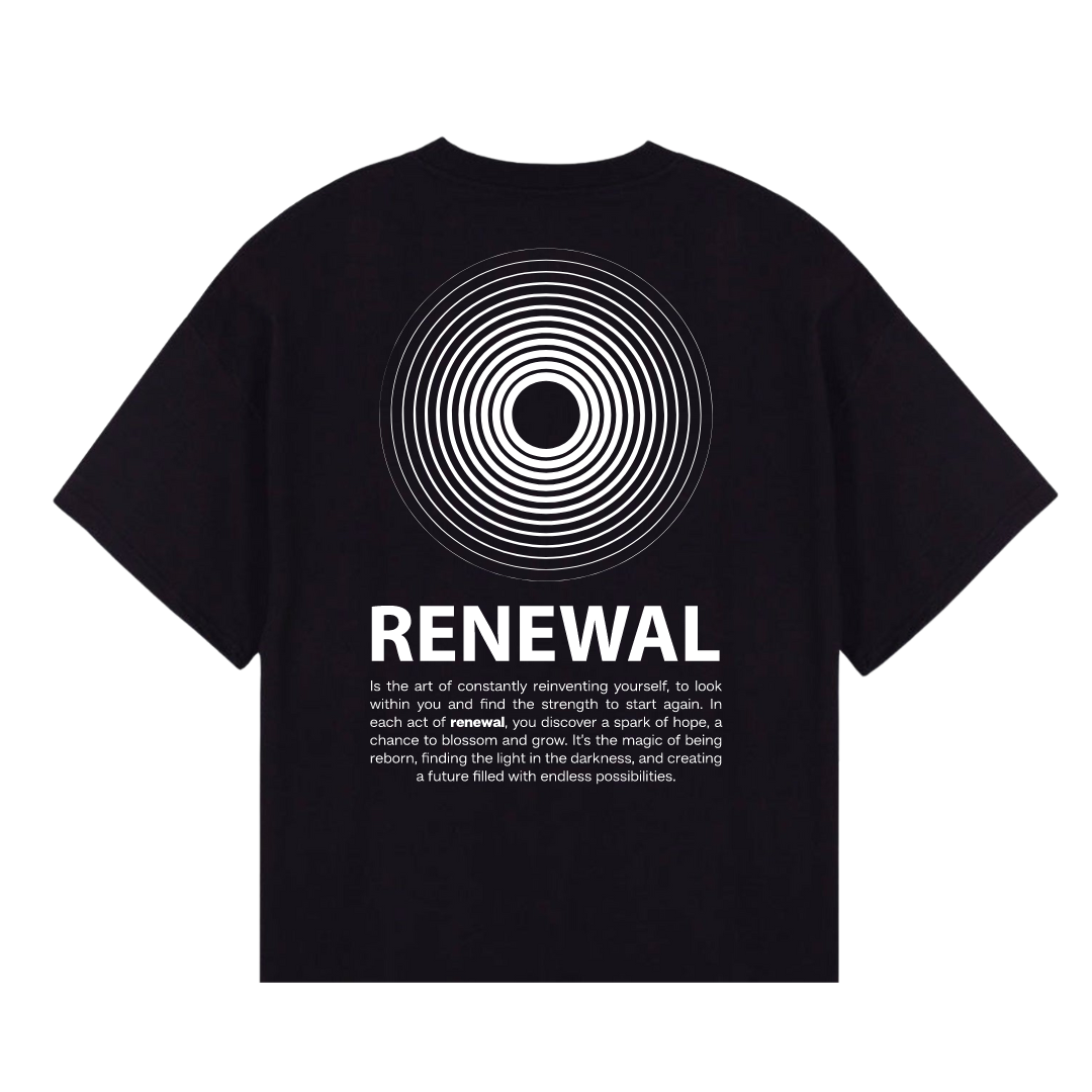 Camiseta RENEWAL Negro - Boxy Tee